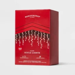 300ct High Density Christmas Icicle Lights Clear With White Wire - Wondershop™: Indoor/Outdoor, Incandescent -Wondershop Sales GUEST df02da21 f801 4789 aea1 da94ea459138