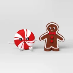Christmas Felt Duo Figural Peppermint And Gingerbread Man - Wondershop™ -Wondershop Sales GUEST e4110920 65a8 4ac9 b749 6a673571fe99