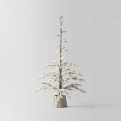 Pre-lit Flocked Balsam Fir Artificial Christmas Tree With Basket Base Warm White LED Lights - Wondershop™ -Wondershop Sales GUEST e56e3be5 fa1d 4302 86d2 1e22da2c0fe1