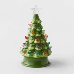 6.875" Battery Operated Lit Ceramic Christmas Tree Green - Wondershop™ -Wondershop Sales GUEST e9af6e13 bef7 4a6e bd1b cce2618bb948