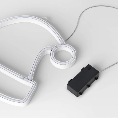 LED Battery Operated Christmas Neon Santa Hat Hangable Sign Red/White - Wondershop™ 5 LED Battery Operated Christmas Neon Santa Hat Hangable Sign Red/White - Wondershop™ - Image 3