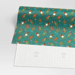 30" 50 Sq Ft Christmas Roll Wrap Reindeer Games On Green - Wondershop™ -Wondershop Sales GUEST ee153b75 fde9 4a2a 83e3 df9d88d5a2c7