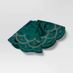 48" Christmas Dia Art Deco Embellished Soft Velvet Tree Skirt Green - Wondershop™ -Wondershop Sales GUEST efe2571e 8fdf 4963 a745 7d80fcac0d64