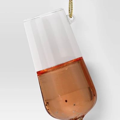 4.5" Christmas Glass Champagne Ornament - Wondershop™ 4 4.5" Christmas Glass Champagne Ornament - Wondershop™ - Image 2