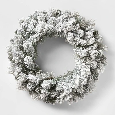 28in Pre-lit Flocked Artificial Cashmere Christmas Wreath Clear Lights - Wondershop™ 3 28in Pre-lit Flocked Artificial Cashmere Christmas Wreath Clear Lights - Wondershop™