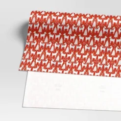 30” 20 Sq Ft Christmas Roll Wrap Scandinavian Trees And Deer On Red - Wondershop™ -Wondershop Sales GUEST f7308c0d fbb7 4e09 8fe0 a2cd2267078f
