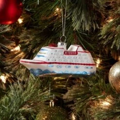 Glass Cruise Ship Christmas Tree Ornament - Wondershop™
