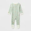 Baby Gingerbread Striped Ribbed Holiday Matching Family Footed Pajama - Wondershop™ Cream -Wondershop Sales GUEST f8dc9672 3855 4941 81e8 d285823ee8ed