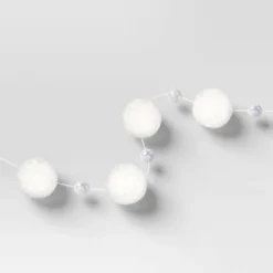 6' Christmas Pom Pom And Bead Garland White - Wondershop™ 5 6' Christmas Pom Pom And Bead Garland White - Wondershop™ -Wondershop Sales GUEST f9becd01 91eb 4461 82e8 7a7cc65a1106