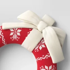 16" Knit Fair Isle Christmas Decorative Wreath Red/White - Wondershop™ 5 16" Knit Fair Isle Christmas Decorative Wreath Red/White - Wondershop™ -Wondershop Sales GUEST fa1e3e82 520d 4eba a03d 03915b21d307