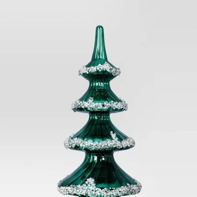 14.75" Christmas Glass Tree Green - Wondershop™ 4 14.75" Christmas Glass Tree Green - Wondershop™ - Image 2