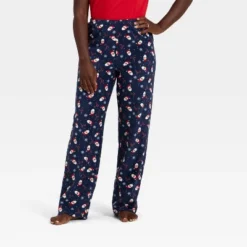 Women's Santa Print Microfleece Holiday Matching Family Pajama Pants - Wondershop™ Navy Blue -Wondershop Sales GUEST fd78b49b 6709 4b34 91b5 b9bae26a6893