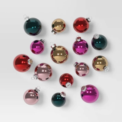 42pc Round Glass Christmas Tree Ornament Set - Wondershop™ 13 42pc Round Glass Christmas Tree Ornament Set - Wondershop™ - Image 11